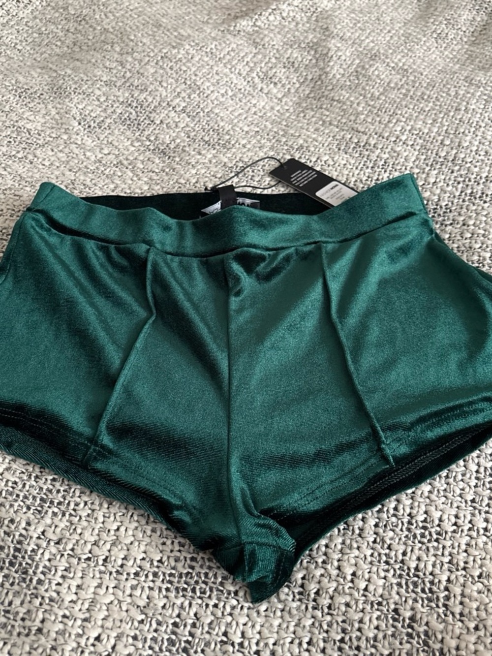 Emerald Green High-Waist Shorts